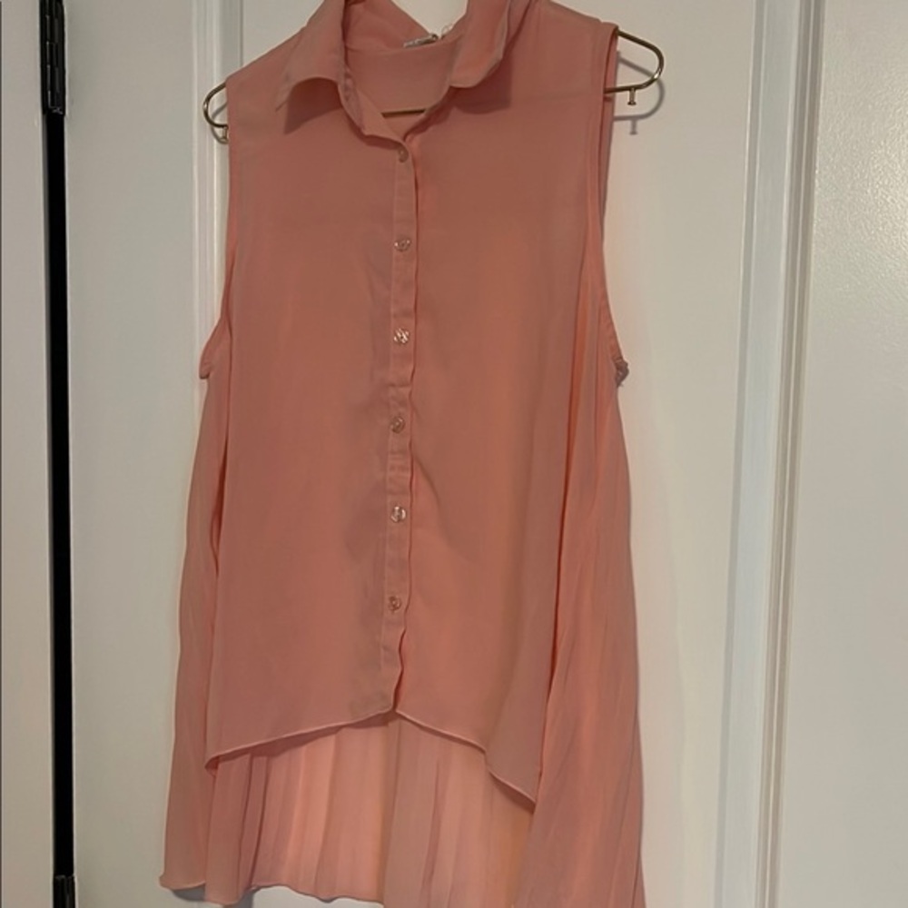 Sleeveless Pink Blouse